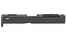 Omen Stripped Slide w/ RMR Cover Plate, Fits Glock 19 Gen 5, Black Finish SLD-Z19-5G-OMEN-RMR-DLC