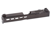 Complete Slide, For Glock 17, Dragonfly Absolute Co-witness RMR Cut w/Cover, ZEV Striker, ZEV 3.5lb Striker Spring, ZEV FPS and Spring, Black Finish, Co-witness Set for RMR Cut Slides, Fiber Optic for Non-RMR Cut Slides, Barrel and Recoil Spring Not Incl