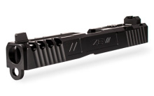 Spartan Absolute Co-witness RMR Cut w/Cover, For Gen 3 Glock 17, Black Finish, Complete Slide, Includes Sights, RMR Cover Plate And Zev Upper Parts Kit SLD.KIT-Z17-3G-SPART-RMR-CW.ABS-DLC