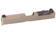 Complete Slide, For Glock 17, Tri-lo Absolute Co-witness RMR Cut w/Cover, ZEV Striker, ZEV 3.5lb Striker Spring, ZEV FPS and Spring, Flat Dark Earth Finish SLD.KIT-Z17-3G-TRI-RMR-CW.ABS-FDE