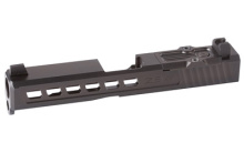 For Gen 4 Glock 19, Dragonfly Absolute Co-witness RMR Cut w/Cover, Black Finish, Complete Slide, Includes Sights, RMR Cover Plate And Zev Upper Parts Kit SLD.KIT-Z19-4G-DFLY-RMR-CW.ABS-DLC