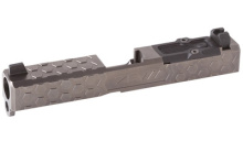 Hex Absolute Co-witness RMR Cut w/Cover, Complete Slide, For Gen 4 Glock 19, Gray Finish SLD.KIT-Z19-4G-HEX-RMR-CW.ABS-GRY