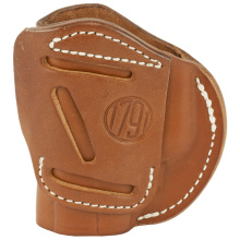 4 Way Holster, Leather Belt Holster, Right Hand, Classic Brown, Fits Glock 26 27 33 & S&W MP9/Shield, Size 3 4WH-3-CBR-R