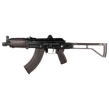 AR-M14SFT, Short Barrel Rifle, Semi-automatic, 7.62x39MM, 8.5" Chrome Lined Barrel, 24X1.5MM Right Hand Thread Pitch, Matte Finish, Black, Plum Polymer Furniture, Side Folding Stock, Adjustable Sights, Manual Safety, 30 Rounds, 1 Magazine AR-M14SFT-51PM