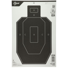 EZ AIM Adhesive, IPSC, 12" x 18", 50 Pack, Black and White 15551-50