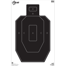EZ AIM IPSC Silhouette, Paper Targets, 23x35", 50 Pack, Black 15775