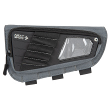 Next Shot, Cody Buttstock Pouch, Black and Gray, Holds up to (4) .223-300 Winchester Magnum Rifle Cartridges, Clear Plastic Window 8528