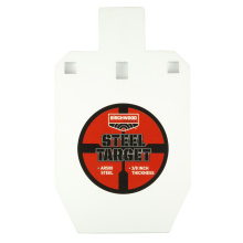 AR500 Gong, 1/3 IPSC Silhouette Target, Double Hang Hole, Powder Coat, White BC-47661