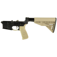 Bravo Company, Complete Lower Receiver, AR-15, Multi Caliber, Anodized Finish, Flat Dark Earth, BCM MK2 Recoil Mitigation System, BCM MOD 3 Stock, 7075 T6 Aluminum, Factory Cosmetic Blem BCMLRG-RMS-STK-MOD-3-FDE-COSMO
