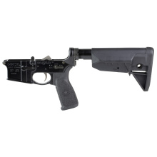 Bravo Company, Complete Lower Receiver, AR-15, Multi Caliber, Anodized Finish, Black, BCM MK2 Recoil Mitigation System, BCM SOPMOD 0 Widebody Stock, 7075 T6 Aluminum, Factory Cosmetic Blem BCMLRG-RMS-STK-MOD-0-SPMD-BLK-COSMO