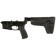 Bravo Company, Complete Lower Receiver, AR-15, Multi Caliber, Anodized Finish, Black, BCM MK2 Recoil Mitigation System, BCM SOPMOD 1 Compartment Stock, 7075 T6 Aluminum, Factory Cosmetic Blem BCMLRG-RMS-STK-MOD-1-SPMD-BLK-COSMO