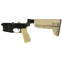 Bravo Company, Complete Lower Receiver, AR-15, Multi Caliber, Anodized Finish, Flat Dark Earth, BCM MK2 Recoil Mitigation System, BCM SOPMOD 2 Widebody Stock, 7075 T6 Aluminum, Factory Cosmetic Blem BCMLRG-RMS-STK-MOD-2-SPMD-FDE-COSMO