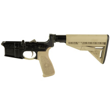 Bravo Company, Complete Lower Receiver, AR-15, Multi Caliber, Anodized Finish, Flat Dark Earth, BCM Mod 3 Stock, 7075 T6 Aluminum, Factory Cosmetic Blem BCMLRG-STK-MOD-3-FDE-COSMO