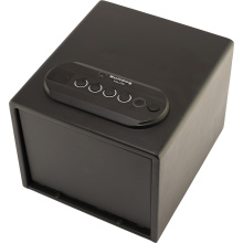 Double Pistol Vault with Shelf, 11"x10"x8", Trio Lock-Key, LED Code and Biometric Fingerprint Reader, Front Style Safe, Black BD72TV
