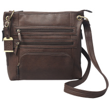 Cross Body Series Concealed Carry Purse Large Chocolate Brown