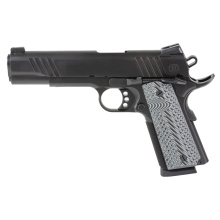 B1911, Onyx, Single Action Only, Semi-automatic, Metal Frame Pistol, Full Size, 45ACP, 5" Barrel, Nitride Finish, Black, Tritium Front Night Sight, Ambidextrous Safety, White VZ Grip, 8 Rounds, 1 Magazine B19117050BBBB