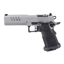 M2XL, Stainless, Semi-automatic, Single Action Only, Full Size, 9MM, 5", Stainless Steel, Black, Silver, Polymer, 22 Rounds, 2 Magazines, Optics Ready, Ambidextrous, Ambidextrous, Tritium Night Sights, Stainless Steel, Matte Stainless M2XIO5SSFN