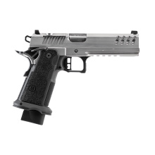 M2XL, Stainless, Single Action Only, Semi-automatic, Metal Frame Pistol, Full Size, 9MM, 5" Barrel, Matte Stainless Finish, Silver Slide, Black Frame, Holosun K Series Optics Cut, Tritium Front Night Sight, Polymer Grip Module, Ambidextrous Safety, (1)-2