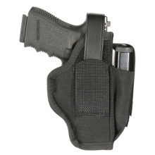Nylon Ambidextrous Multi-Use Holster With Magazine Pouch for 3.75-4.5 Inch Barrel Large Autos Black