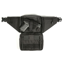 Nylon Concealed Weapon Fanny Pack Holster Medium Black