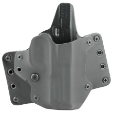 Leather Wing OWB Holster, Fits S&W M&P, Right Hand, Black Kydex & Leather, 1.75" Belt Loops, 15 Degree Cant 100077
