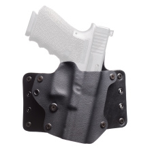 Leather Wing OWB Holster, Fits 1911 with 5" Barrel, Right Hand, Black Kydex & Leather, with 1.75" Belt Loops, 15 Degree Cant 100085