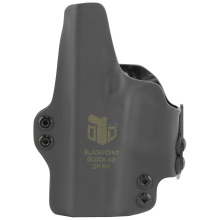 Dual Point Belt Holster, Fits Glock 43, Leather/Kydex, Right Hand, Black 104869