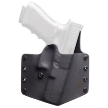 Standard OWB Belt Holster, Fits Sig Sauer P320 XCarry Legion, Black Kydex & Leather, 1.75" Belt Loops, Optic Compatible 172009