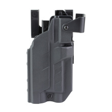 Enhanced Duty Holster-Light Compatible, Outer Waistband Duty Holster, Fits GLOCK 17 with Light, Right Hand, Kydex Construction, Black, Includes (3)-Shims and Drop Offset Mount 183952