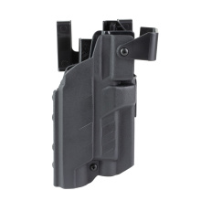 Enhanced Duty Holster - Light Compatible, Outer Waistband Duty Holster, Fits GLOCK 19/45 with Light, Right Hand, Kydex Construction, Black, Includes (3)-Shims and Drop Offset Mount 184001