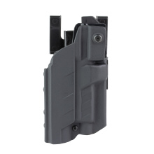 Slick Duty Light Holster with Ejection Port Lock, Outside Waistband Duty Holster, Fits GLOCK 19/45 with Light, Right Hand, Kydex Construction, Black, Includes (3)-Shims and Drop Offset Mount 185168