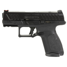 APX A1 Compact, Striker Fired, Semi-automatic, Polymer Frame Pistol, Compact, 9MM, 3.7" Barrel, Matte Finish, Black, Optics Ready, Trigger Safety, Front Fiber Optic Sight and Black Rear, 15 Rounds, 2 Magazines JAXA1C915FO