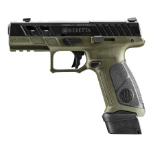 APX-A1, Semi-automatic, Striker Fired, Polymer Frame Pistol, Full Size, 9MM, 4.25" Ported Barrel, Matte Finish, Olive Drab Green, Black Serrated Rear Sight, Orange High-Vis Front Sight, Optic Ready, (1)-21 Round Magazine and (2)-17 Round Magazines JAXA1F