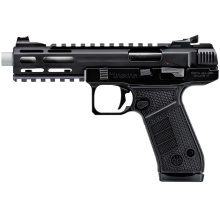 B22 Jaguar Tac Metal, Semi-automatic, Internal Hammer Single Action Only, Full Size, 22 LR, 5.25" Barrel, Black, Ambidextrous Safety, Fiber Optic Front Sight, Optic Ready, 15 Rounds, 2 Magazines JB22TACMET15SB