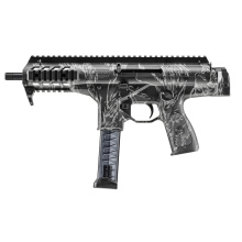 PMX, Semi-automatic, Pistol, Polymer Framed, 9MM, 6.9" Threaded Barrel, 1/2x28 Thread Pitch, Matte Finish, Gray and Black Tiger Stripe, Ambidextrous Controls, 30 Rounds, 2 Magazines JPMXSTG30