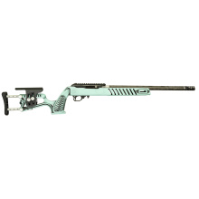 Professional, Semi-automatic Rifle, 22 LR, 18.5" Proof Research Threaded Barrel, 1/2X28" Thread Pitch, Cerakote Finish, Tiffany Blue Battleworn, Luth AR MCA-22 Stock, 10 Rounds, 1 Magazine BRO-22-P-TBB
