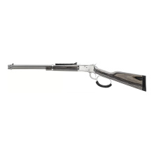 R92, Large Loop, Lever Action Rifle, 357 Magnum, 20" Barrel, Stainless Steel Finish, Silver, Green Laminate Wood Stock, Buckhorn Sights, 8 Rounds, Right Hand 923572093-LW