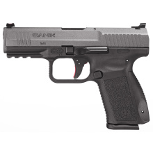 TP9SF Elite, Striker Fired, Semi-automatic, Polymer Frame Pistol, Compact, 9MM, 4.19" Barrel, Tungsten Grey, Blacked Out Rear Sight with Fiber Optic Front, 10 Rounds, 2 Magazines, Includes Holster and Interchangeable Backstraps HG4870T-N