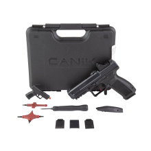 METE SFT One Series, Semi-automatic, Striker Fired, Polymer Frame Pistol, Full Size, 9MM, 4.4" Barrel, Matte Finish, Black, Optic Ready, 3-Dot White Sights, 18 Rounds, 1 Magazine, Includes MeCanik MO1 Red Dot Optic HG65950SV-N
