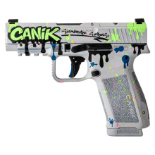 METE MC9LS Signature, Semi-automatic, Striker Fired, Polymer Frame Pistol, Compact, 9MM, 3.64" Barrel, Cerakote Finish, Drip (White), Optic Ready, White Dot Front Sight, Blackout Rear Sight, 2 Magazines, 17 Rounds HG7896DRW-N