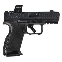METE MC9 Prime Radian, Semi-automatic, Striker Fired, Polymer Frame Pistol, Compact, 9MM, 3.8" Barrel, Radian Ramjet and Afterburner Compensator, Night Fision Tritium Sights, Canik ONYX C Optic, Matte Finish, Black, 17 Rounds, 2 Magazies HG8611V-N