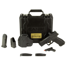 METE MC9 Prime, Semi-automatic, Striker Fired, Sub-compact, Polymer Frame Pistol, 9MM, 3.64" Barrel, Compensated Slide and Barrel with Blast Chamber, Black, Night Sights, 17 Rounds, 2 Magazines, Includes MO1 Optic HG8658BV-N