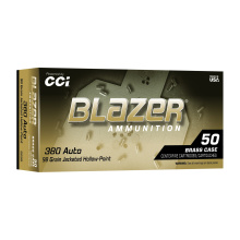 Blazer, 380ACP, 98 Grain, Jacketed Hollow Point, 50 Rounds per Box 5328