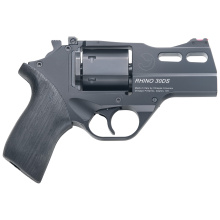 Rhino 30DS Revolver, Double Action/Single Action, 357 Magnum/38 Special, 3" Barrel, Alloy, Black, Rubber Grips, Fiber Optic Front Sight, Adjustable Rear Sight, 6 Rounds, 3 Moon Clips 340.289
