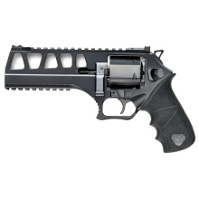 Rhino L Frame 60DS Revolver, Double Action/Single Action, 44 Remington Magnum, 6" Barrel, Aluminum Frame, Blued Finish, Black, Hogue Rubber Grips, Fiber Optic Front Sight, Adjustable Rear Sight, 6 Rounds, 3 Moon Clips 340.350
