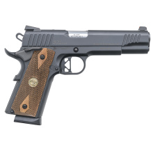 1911 Superior, Semi-automatic, Steel Frame Pistol, Full Size, 45 ACP, Black, Walnut Diamond Checkered Grips, Optics Ready, Combat Trigger, Fiber Optic Adjustable Front and Novak Style Rear Sights, Manual Safety, 8 Rounds, 1 Magazine, Includes (2)-Interch