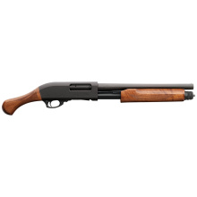 Honcho, Pump, 12 Gauge, 3" Chamber, 14" Barrel, Matte Finish, Black, Checkered Walnut Birdheads Grip, Brass Bead Sight, 5 Rounds, 27" Overall Length 930.430