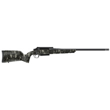 Evoke Hunter, Bolt Action Rifle, 22 Creedmoor, 22"Barrel, Threaded 5/8X24, Premium RFR Muzzle Brake, Cerakote Finish, Black, Brushed Camo Polymer Stock with Integrated Picatinny Rail, TriggerTech Adjustable Trigger, 4 Rounds, 1 Magazine 801-15056-00