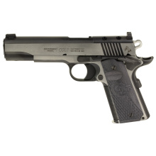 Combat Elite Government, 1911, Semi-automatic, Full Size, Metal Frame Pistol, 9MM, 5" Barrel, Two-Tone Finish, Silver and Black, G10 Grips, Novak Night Sights, Optic Ready, Ambidextrous Thumb Safety, 8 Rounds, 1 Magazine O1072CE-OR