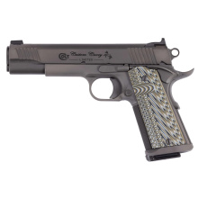 Government Custom Carry, 1911, Semi-automatic, Metal Frame Pistol, Full Size, 9MM, 5" Barrel, DLC Finish, Smoke Gray, G10 Grips, Novak Front and Chen Rear Sights, 9 Rounds, 1 Magazine O1082CS